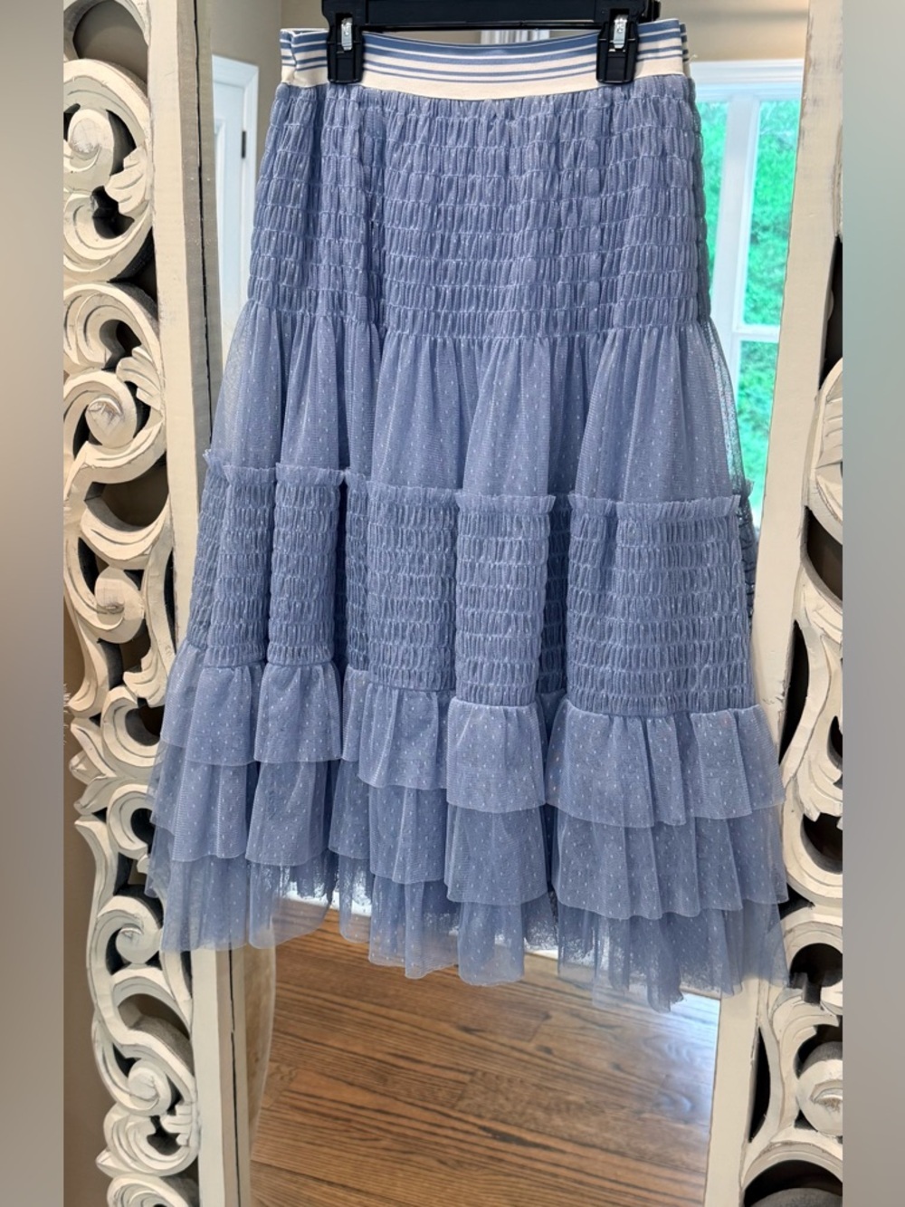 Women’s MAEVE tulle light blue midi skirt- Size XS - Picture 4 of 11